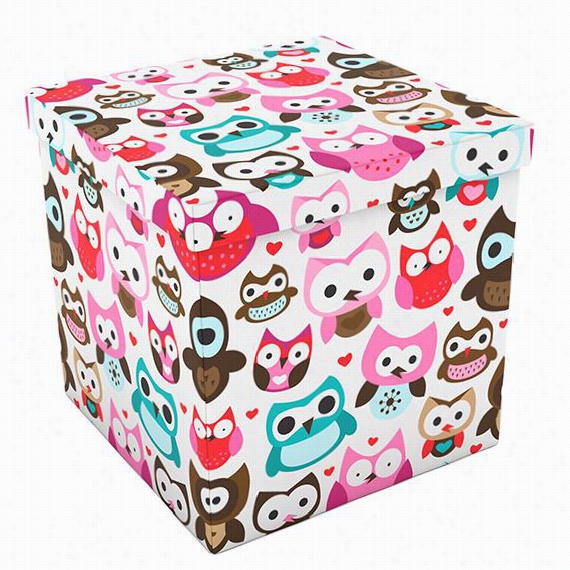 Pattern Storage Ottoman - 15"&quoot;hx15""wx15""d, Owl