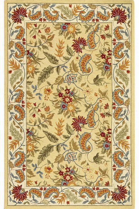 Prairie I Area Rug - 3' Round, Ivory