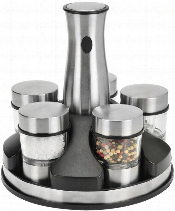 Rechargeabl E Spice Mix Set - 9. 2""x8.5""x8.5"", Silvery