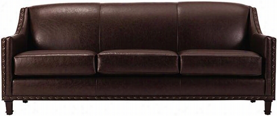 Rockford Leather Sofa - 35""hx84"&"wx34""d, Brown