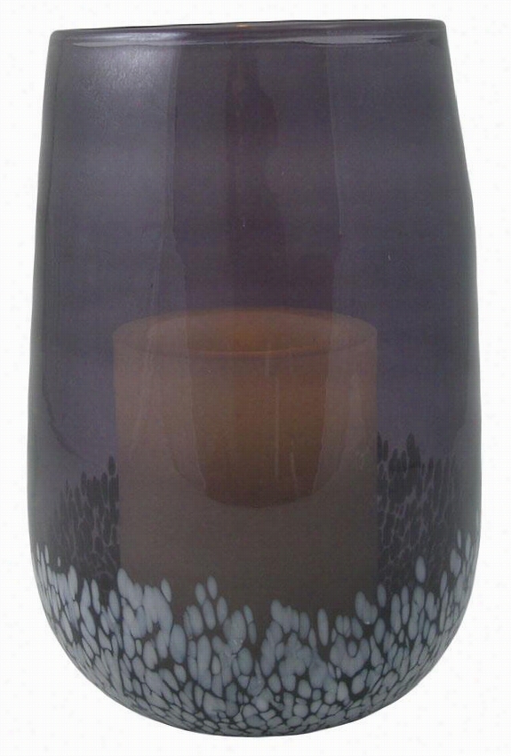 Savoy Flameless Hurr Icane Candle - 7.5h X 4.5w X5"", Charcoal Gray