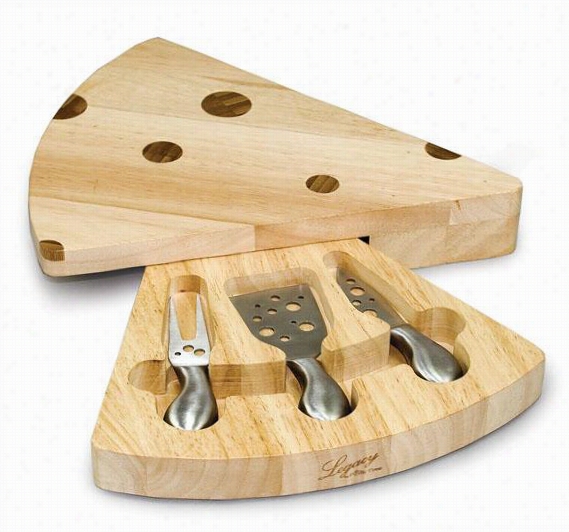 Swiss Cheese Tray Set - 2h X 12w X 10""d, Natural Wood