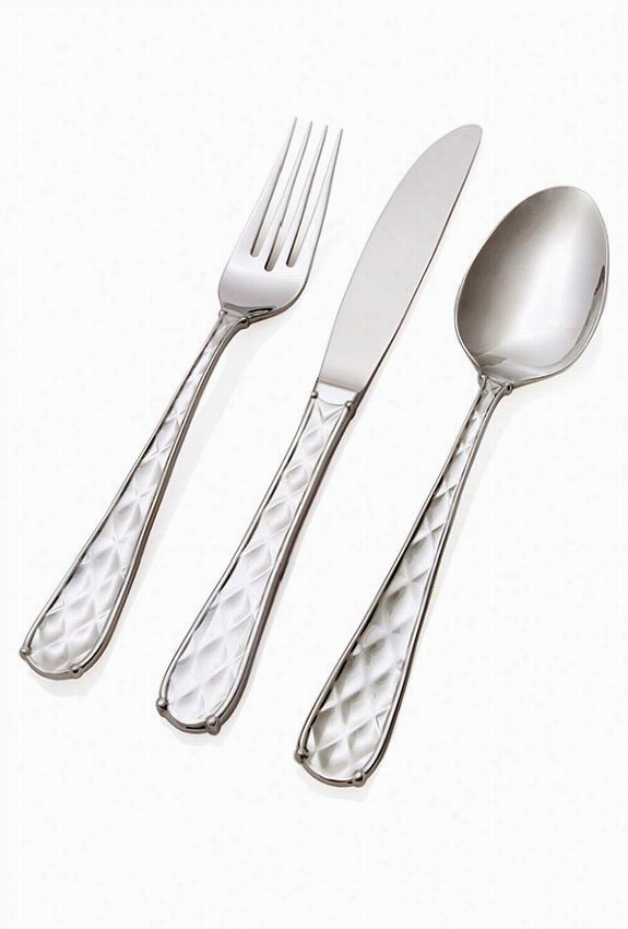 Tiffany Quilted 45-p Iece Flatware Set - 45-piece, Silver