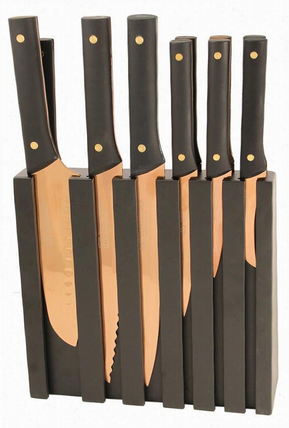 Titan 13-piece Cutlery Set - 13-piece,, Copper/black