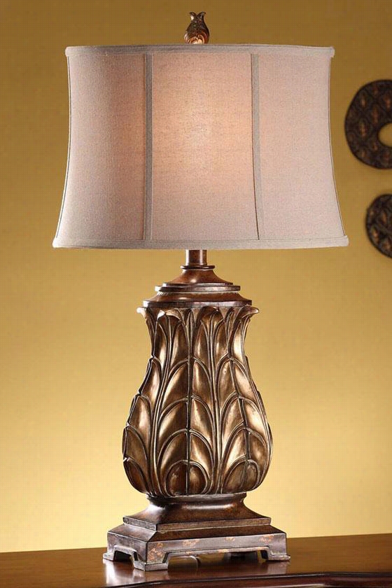 Vaughn Table Lamp - 33""h, Gold