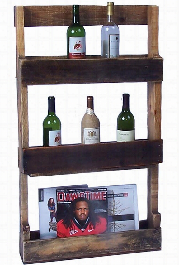 Vertical Wine Wall Rack - 42""hx23""wx5&""d, Ivory