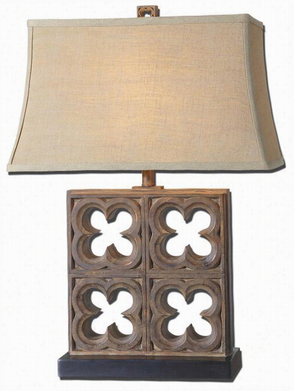 Vettore Synopsis Lamp - 28h X 20w X 11 D, Brown Metal