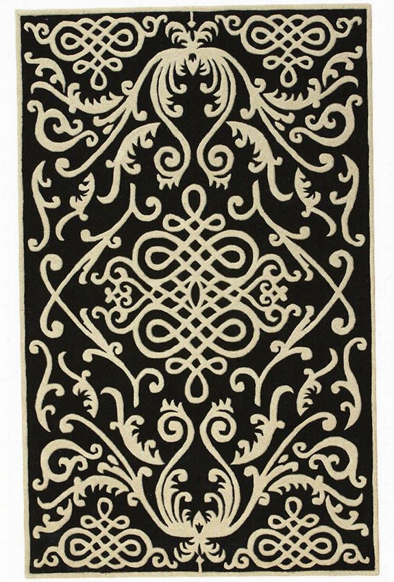 Viscount Area Rug - 6'perpendicular, Black