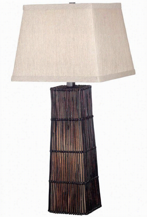 Wakefield 32""h Table Lamp - 32""h, Ddark Rattan