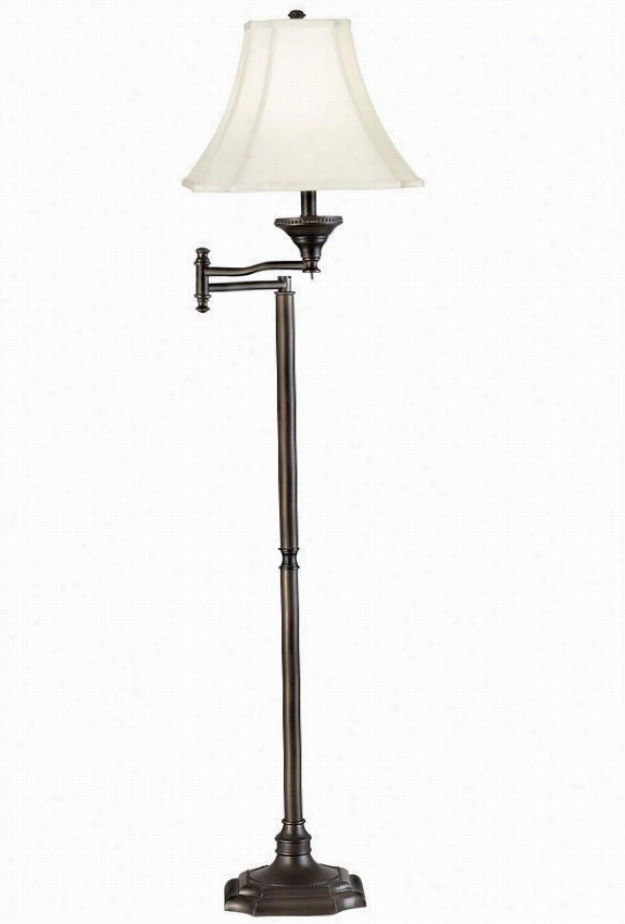 Wentworth Sw Ing-arm Floor  Lamp - 58""h, Brown