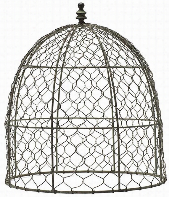 Wire Cloche - 14.5""hx13""diameter, Steel Gray