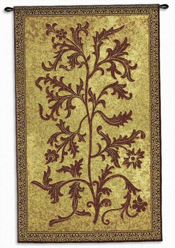 Acanthus Vine Tapestry - 75""hx44&qut;&q Uot;w, Brown