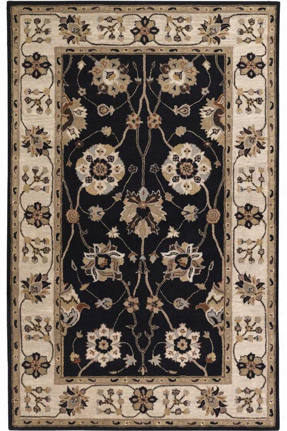 Antoinette Region Rug  - 7'6""x9'6"", Negro