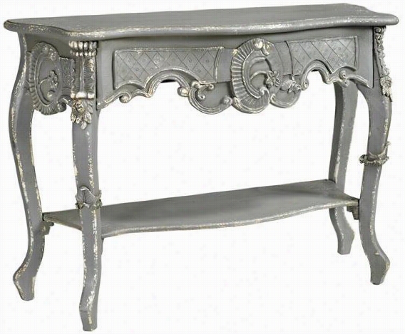 Boudreaux Sofa Console Table - 48""x18"", Grey/distressed Paint