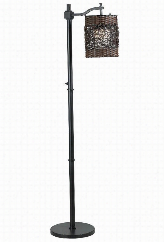 Brentt All-weather Outdoor Patik Floor Lamp - 60""h X 8""w, Oill-rubbed Ronze