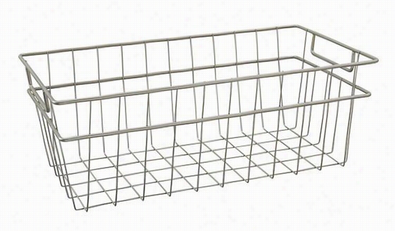 Cadence Wire Basket - 8"&qult;hx9""wxx20""d, Silver