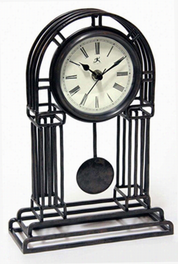 Cathddral Mntel Clock - 11.5""hx8""w, Blafk