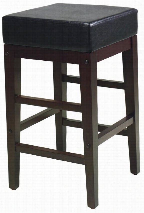 Champlain Square Stool - 25""h, Coffee Brown