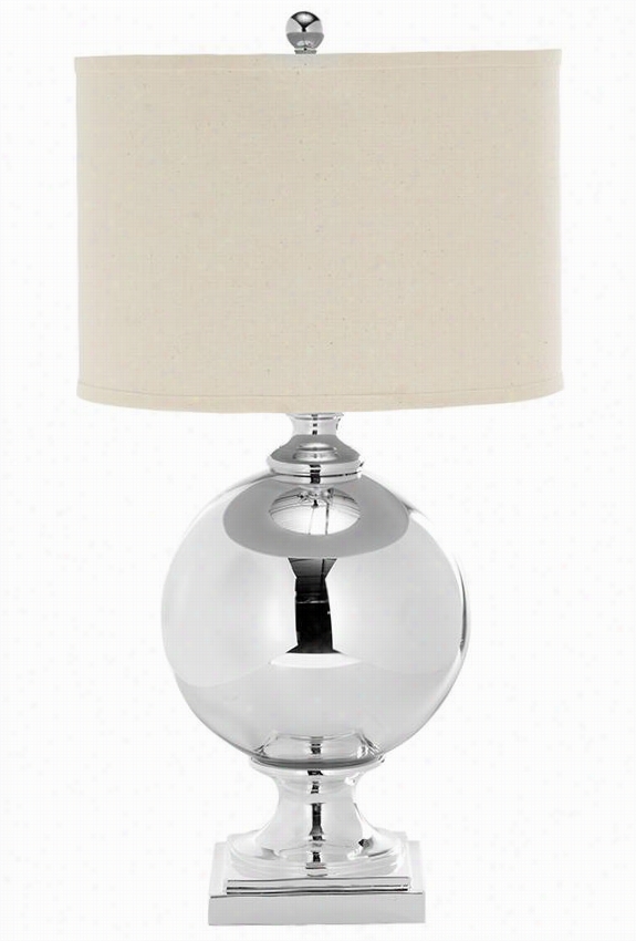 Clary Lass Table Lamp-  2&9quot;"hx15"";wx15""d, Silver