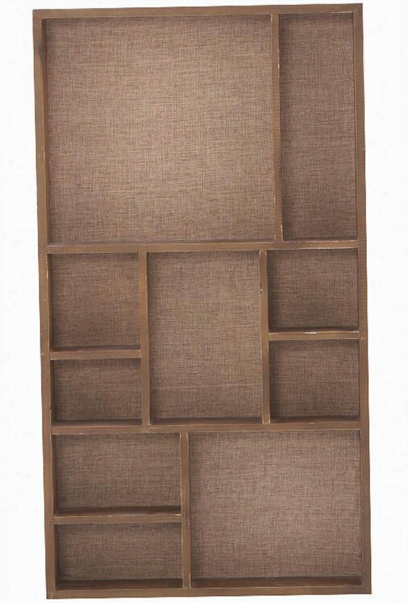 Crowley Wall Shelg - 31""hx17""wx3"&qu0td;, Brown Wood