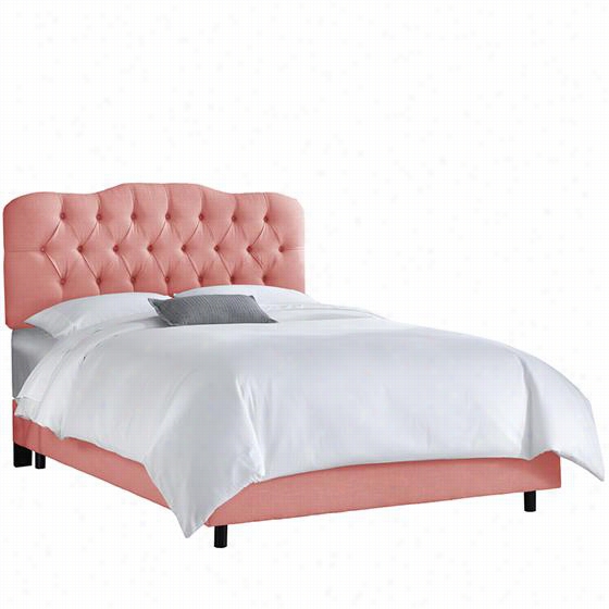 Custom Isabella Upholsstered Bed - Queen, Linen Pee Tal