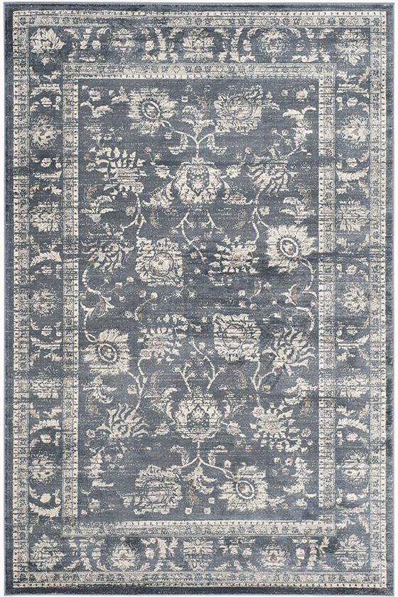 Diana Area Rug - 8'x11', Dark Grey/cream