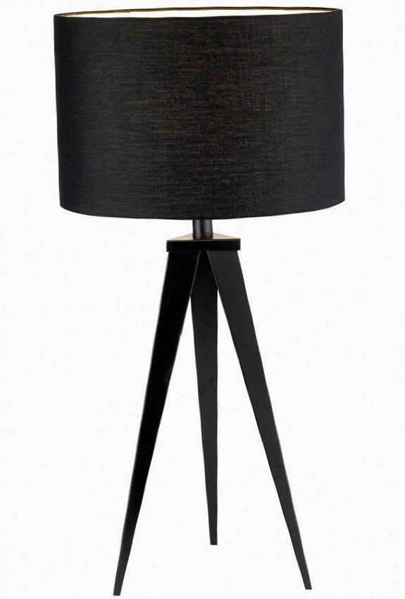 Director Table Lamp - 18"&qut;hx9""w, Black