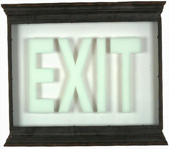 Exit Wall S Ign -  21""hx24""wx2.25"&q Uot;d, Black