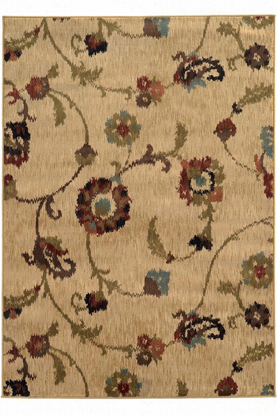 Gardenview Area Rug - 3'10""x5'5"", Tan