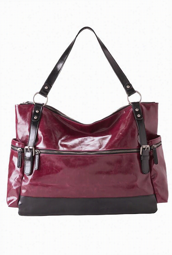 Harper Tote - 13""hx6""wx19""d, Berry