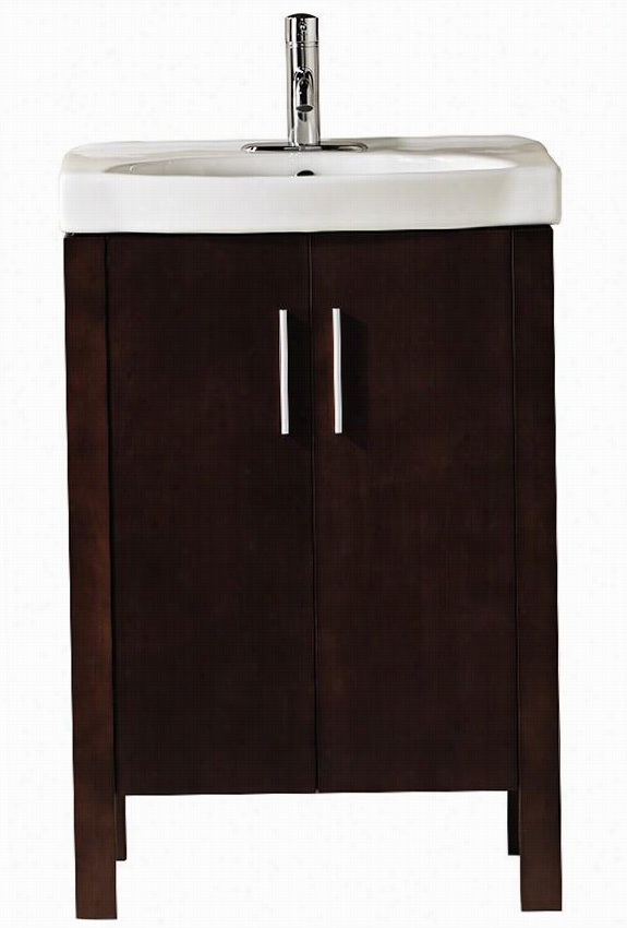 Harris Bathroom Vanity - 36hx24wx18.5d, Brown Wood