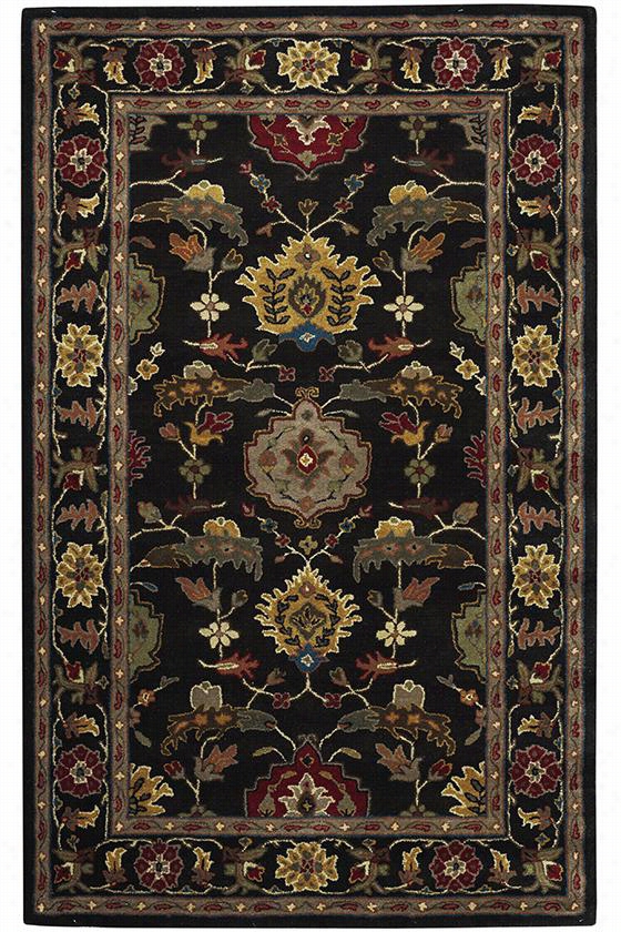 Highness Area Rug - 7'9"" Round, Deep Charcol