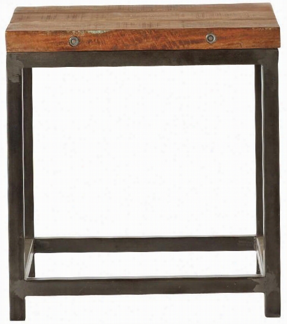 Holbrook Side End Table - 24&quuot;"hx22""w, Rcmed Natural