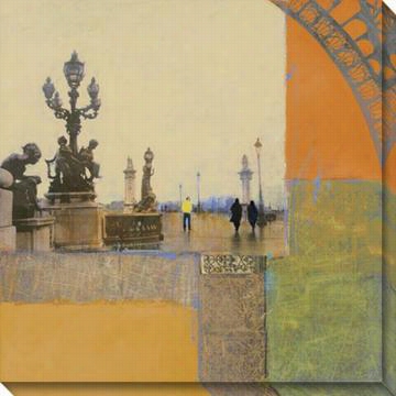 Impressions Of Paris Ii Canvas Wall  Art - Ii, Tan/green