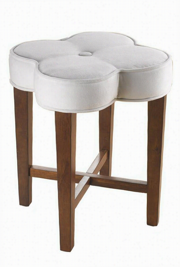 Kayden Vanity Stool - 21""hx15 &qut;"wx15""d, Brick Red