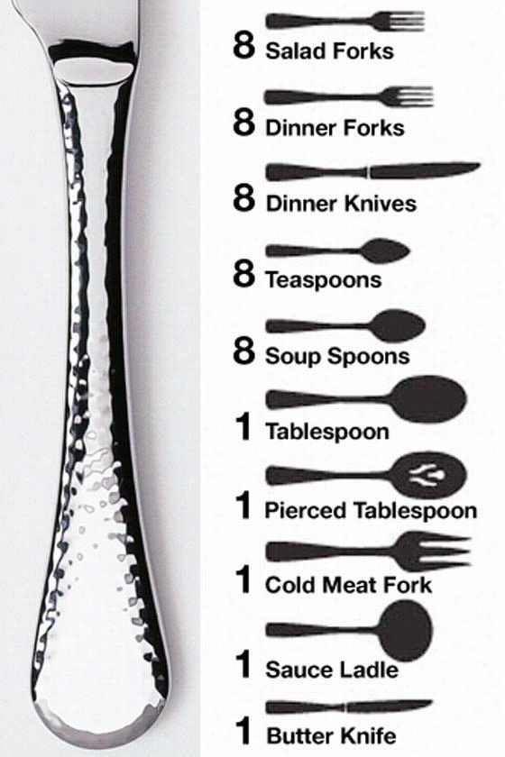 Lafayette Flatware Set - 45 Piece Set, Silver