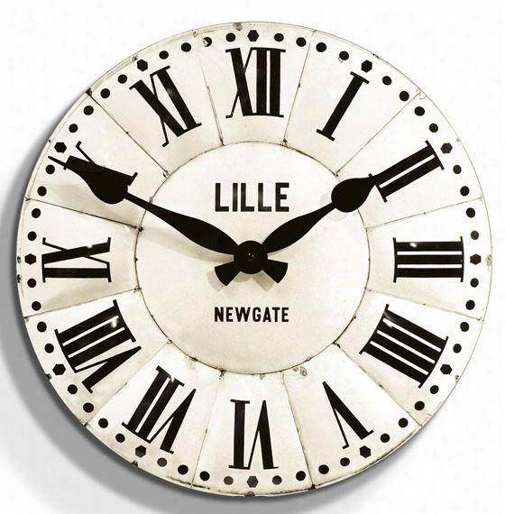 Lille Ton Wall Clock - 19.5""d, Ivory