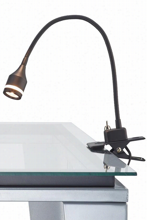 Lowell Clip Lamp - Adjustable, Black