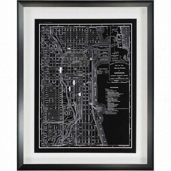 Map Of Chicago 1895 Wal Lart - 30"&quoth;x24""wx2""d, Unknown