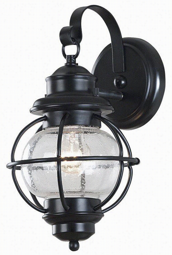 Maritime The Whole Of -weather Outdoor  Pati Wall Lantern - Small, Black