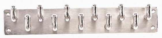 Martha Stewart Liiving Hudson Closet Belt And Ttie Holder - 2""hx12"&q Uot;wx2q&uot;&quog;d, Silver Nickel