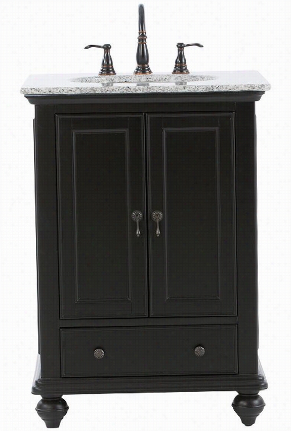 Newport Bathroom Vanity - 35""hx25""wx21.5"", Black