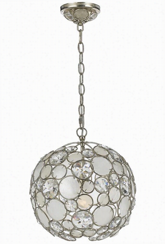 Palla 1-light Pendant - 14&qot;"h13""diamster, Silver