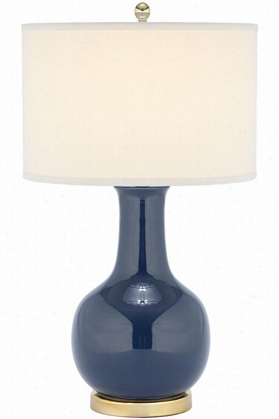 Paris Ceramic Lamp - 27.5"&quoot;hx15"&qukt;wx15""d, Royal Blue