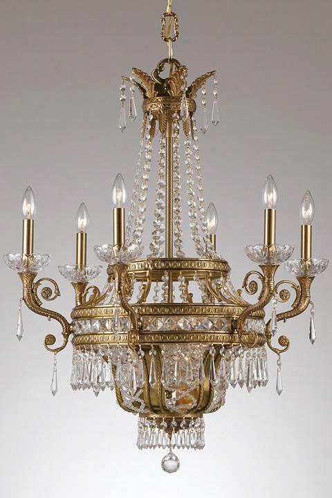 Paris Flea Nine-light Crystal Chandelie R - 30""hx28""w, Bronze Bronze