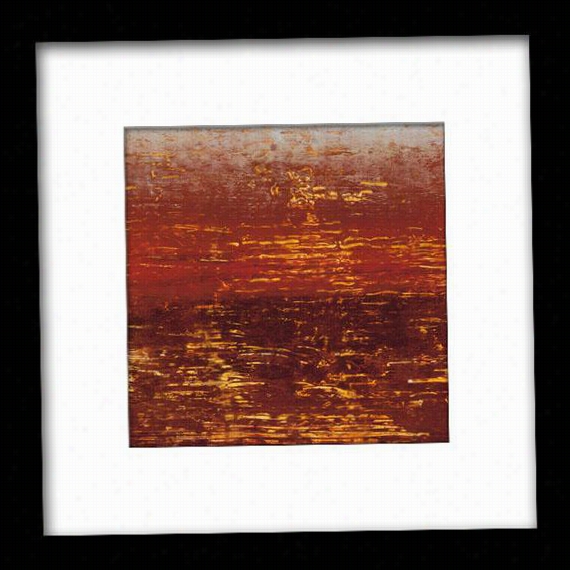 Red Strata Iii Framed Wall Art - Iii, Mattd Black 27x27