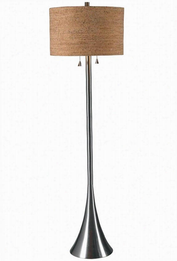 Reeds Floor Lamp - 58"q&uot;hx1&6quot;&quoo;td, Grey Steel