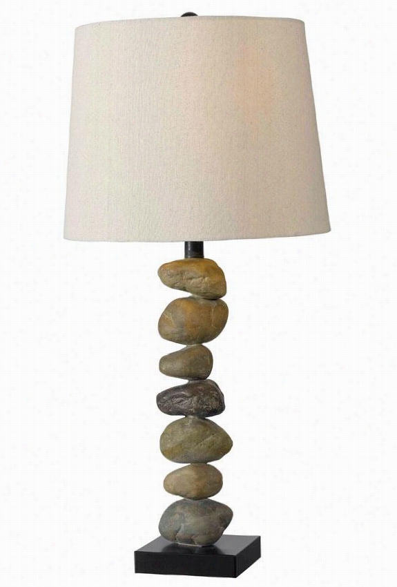 Rubble Table Lamp - 30"&;quot;h X 14"&quorw, Grey