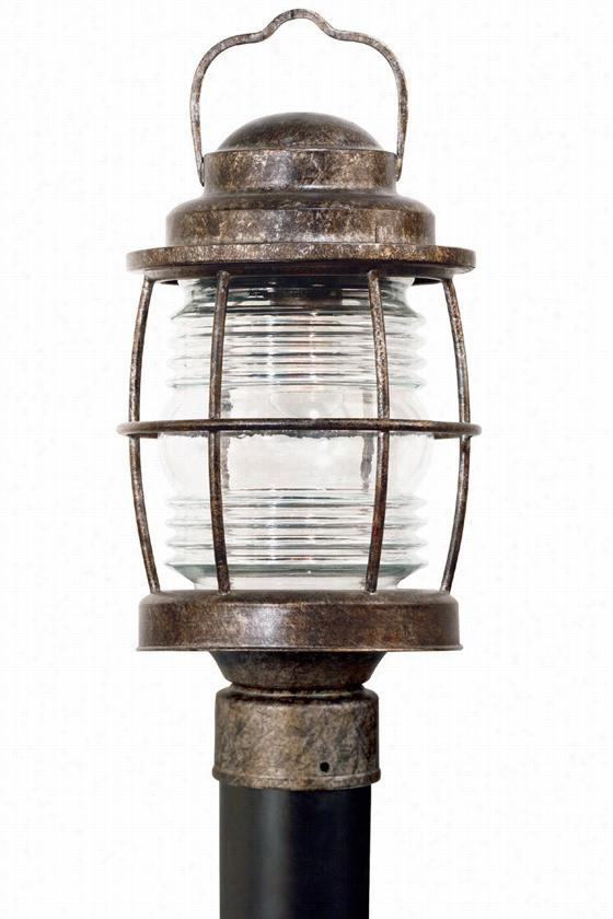 Siren All-weather Outdoor Patio Post Lantern - 18""h, Orange