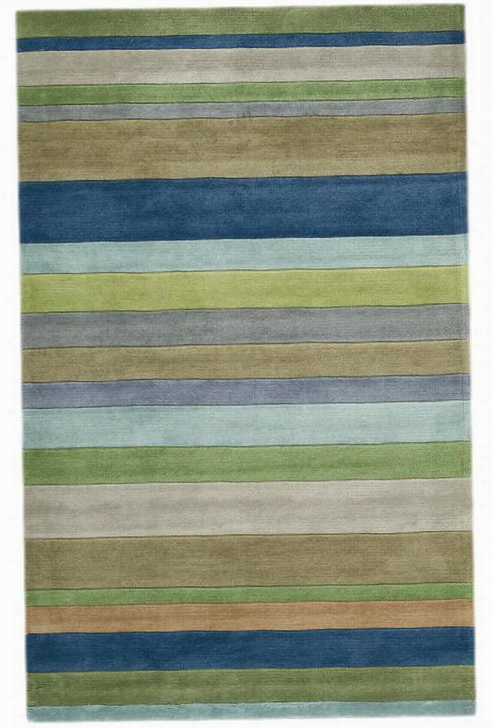 Stripes I Area Rug - 2'x3', Tyrquoise